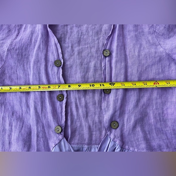 Grey Violet made in Italy Linen women’s cardigan top - Picture 12 of 13